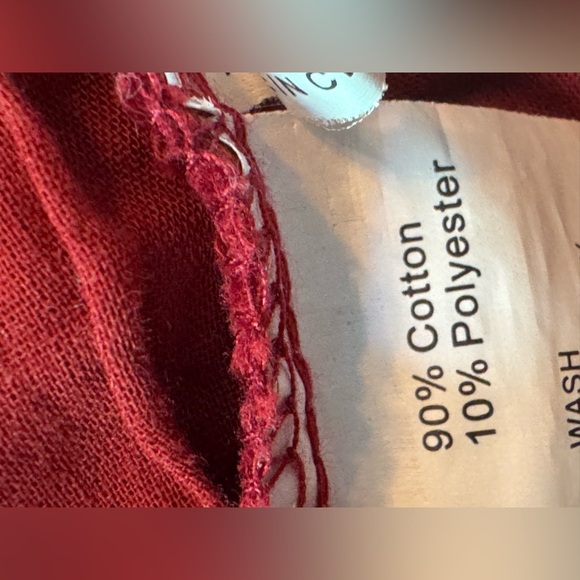 Avantlook dark red crochet cut out Dress Large - Picture 6 of 6